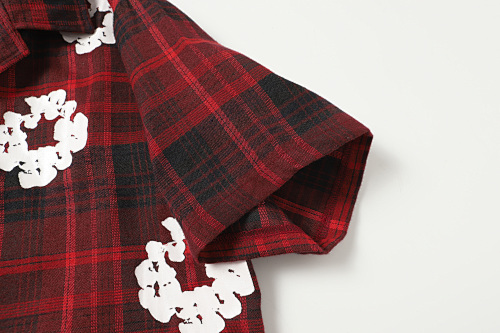 Denim Tears Cotton Wreath Plaid Camp T-Shirt