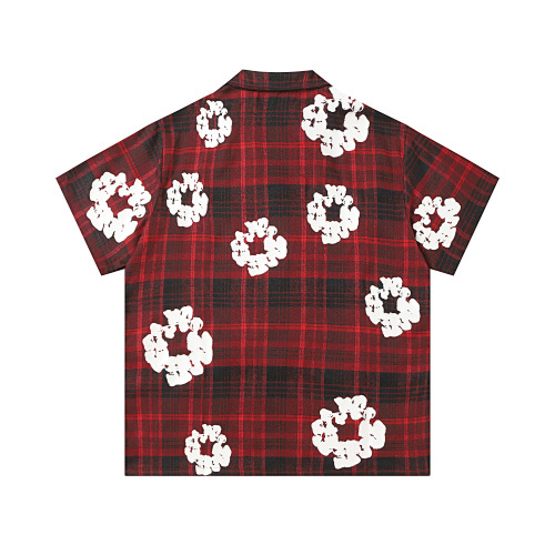 Denim Tears Cotton Wreath Plaid Camp T-Shirt