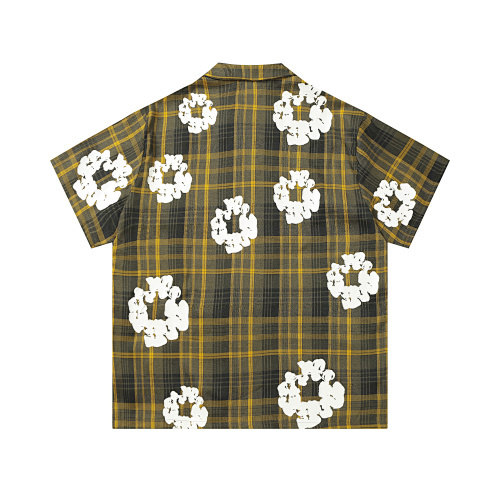 Denim Tears Cotton Wreath Plaid Camp T-Shirt