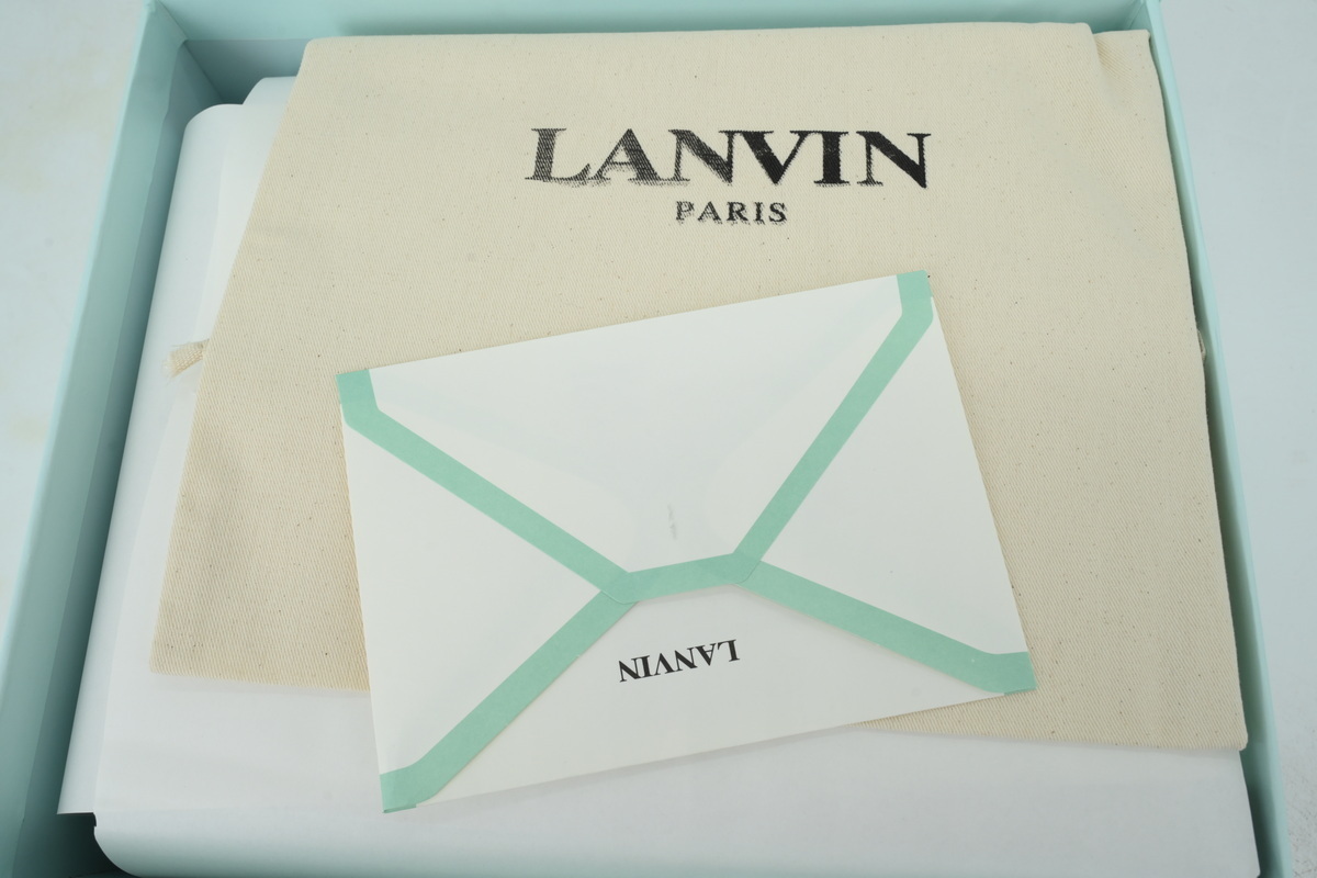 Lanvin Leather Curb Blue Gray