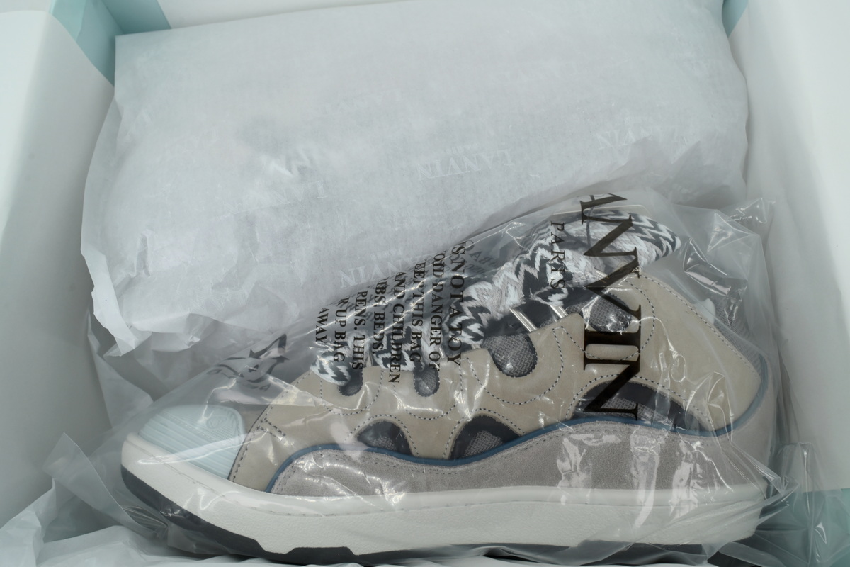 Lanvin Leather Curb Blue Gray