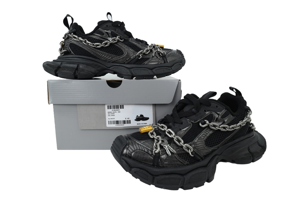Balenciaga 3XL Sneaker Chain Black 825622W3XPL1882
