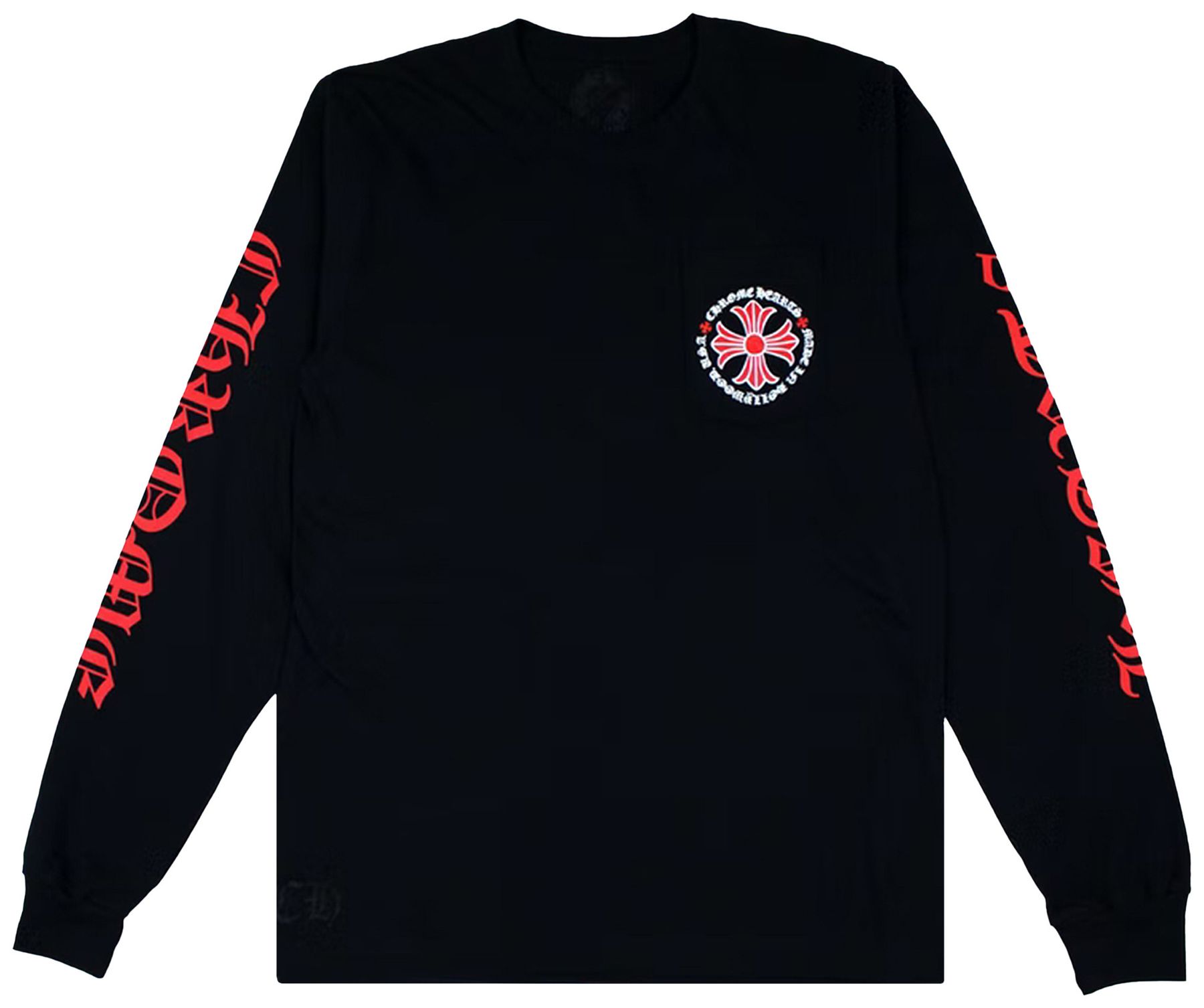 Chrome Hearts Made In Hollywood Plus Cross Long-Sleeve Sweatshirt 'Black/Red' KH260410