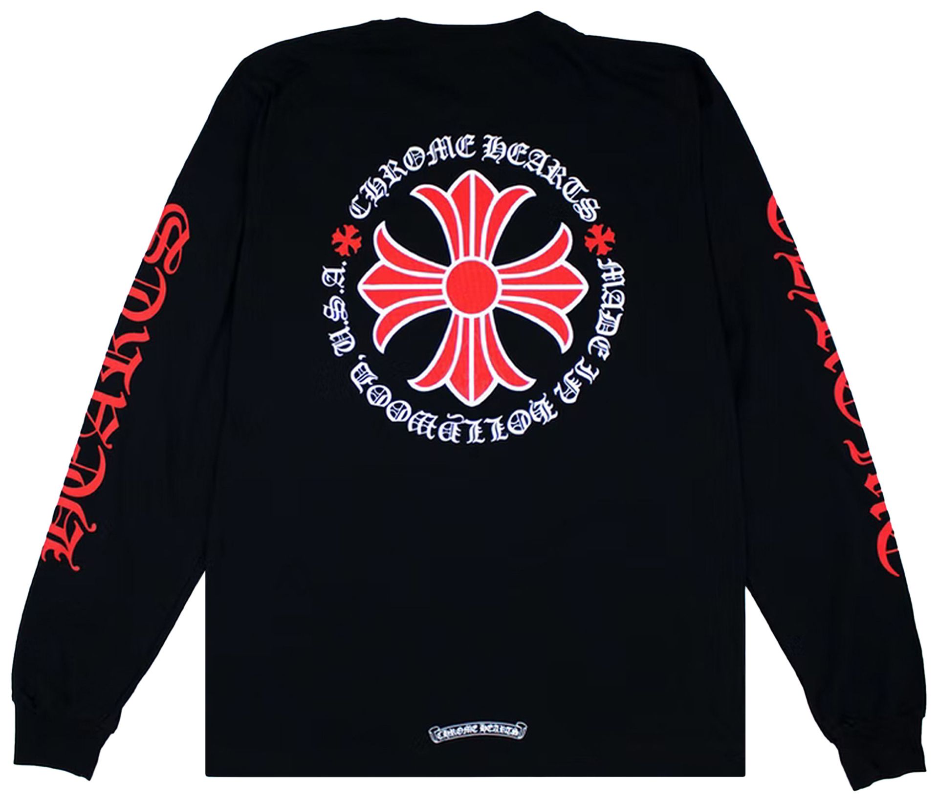 Chrome Hearts Made In Hollywood Plus Cross Long-Sleeve Sweatshirt 'Black/Red' KH260410