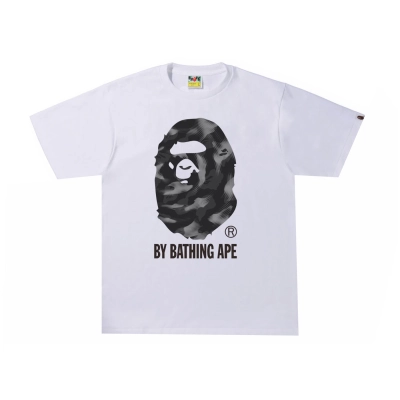 BAPE Stroke Camo by Bathing Ape Tee White/Black 01