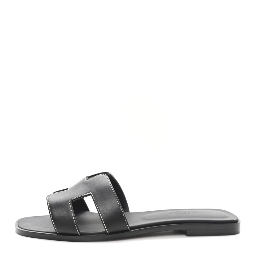 HERMES Oran Sandal Black
