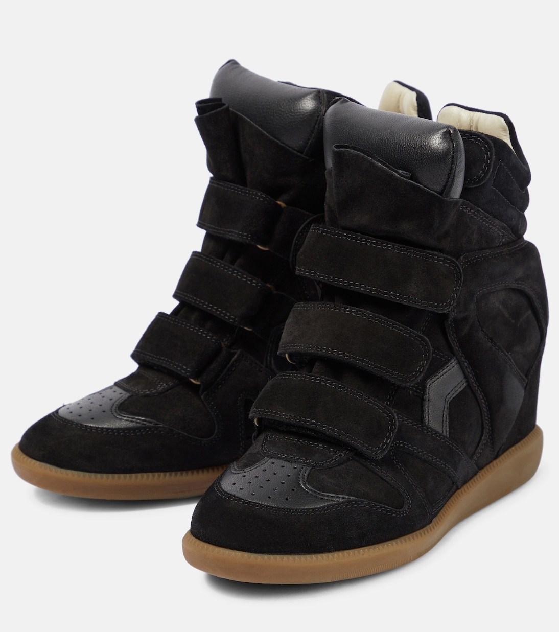 Isabel Marant Black Suede Bekett Over Basket Sneaker
