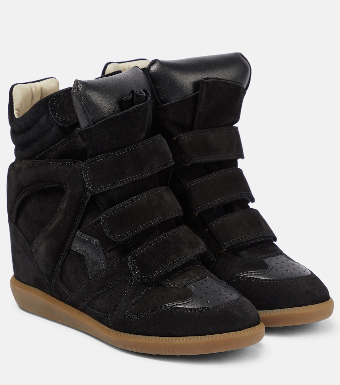 Isabel Marant Black Suede Bekett Over Basket Sneaker