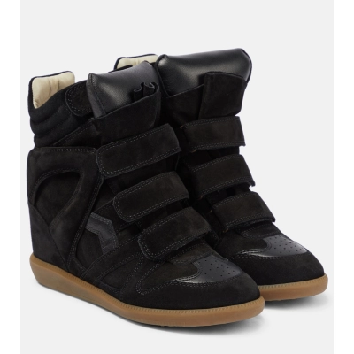 Isabel Marant Black Suede Bekett Over Basket Sneaker 02