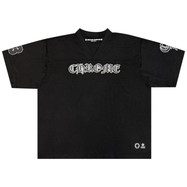 Chrome Hearts Mesh Stadium Football Jersey 'Black'+Amiri Jeans