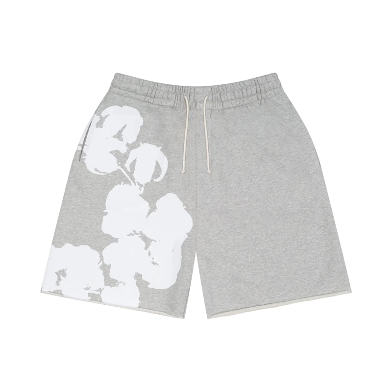 GALLERY DEPT. SOUVENIR T-SHIRT WHITE + Denim Tears Big Cotton Wreath Sweat Shorts Grey