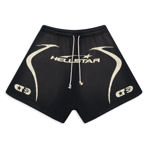 Godspeed T-Shirt-7023# + Hellstar Warm Up Shorts Black