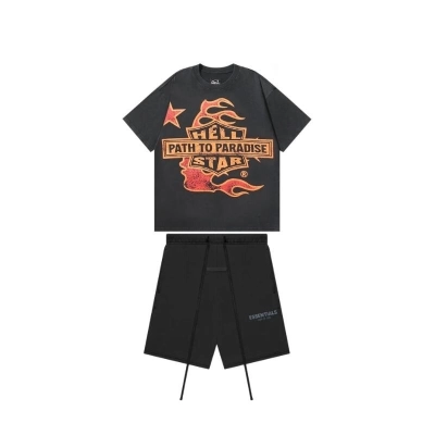 Hellstar-600-0302 + Fear of God Essentials Shorts (SS21) Black/Stretch Limo 01