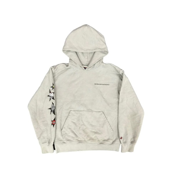 Bottega Veneta Orbit Silver White + Chrome Hearts Matty Boy Hoodie Grey