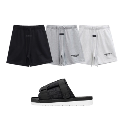 Dior Alpha Slide Black 3 SH118YJR TOO853 H069 + Fear of God Essentials Shorts CX58 LC8893 01