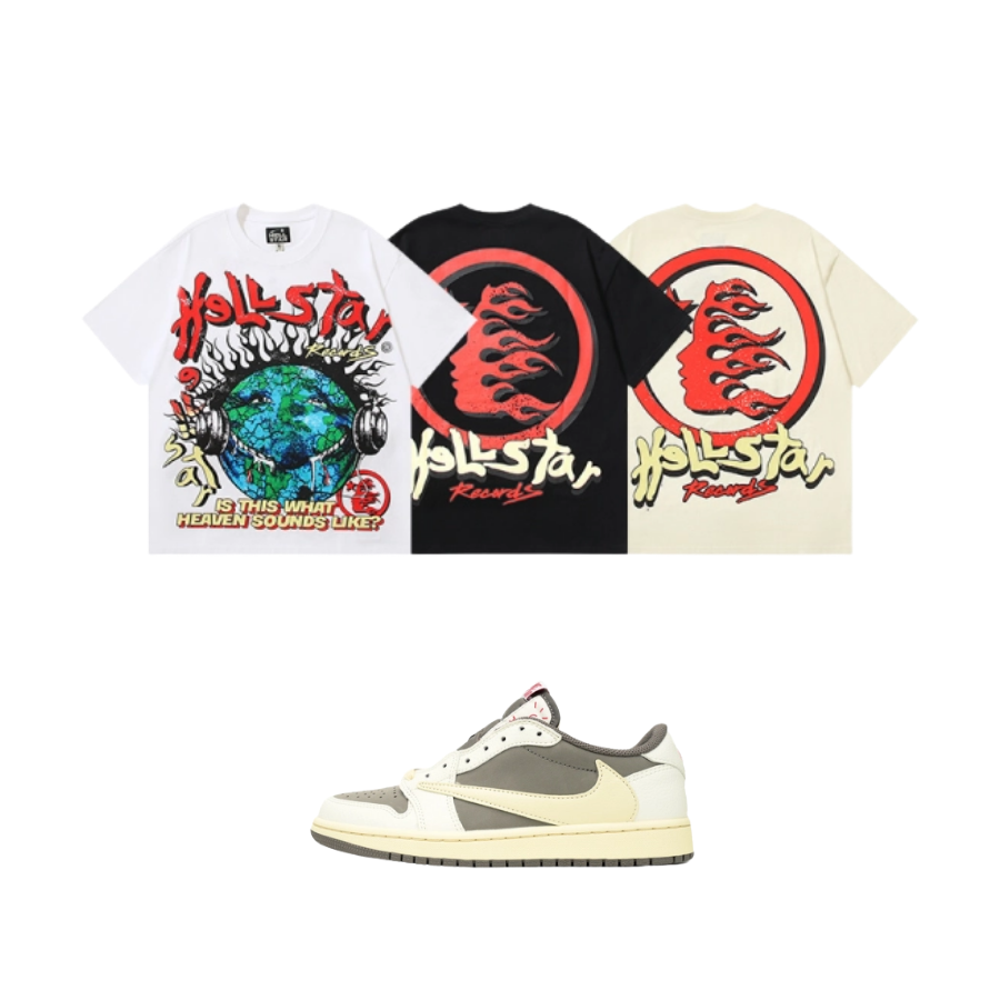 Hellstar T-shirt 508 +【$59 High Cost Effective】Air Jordan 1 Retro Low OG SP _Travis Scott Reverse Mocha_ DM7866-162