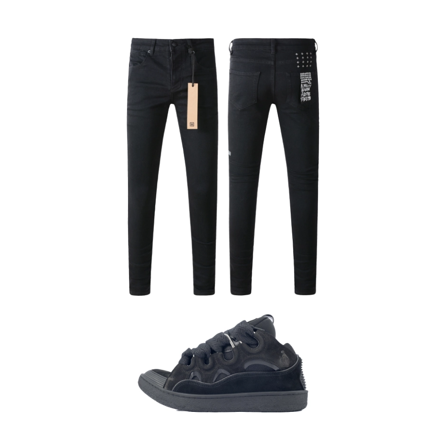 Lanvin Curb Sneaker Black + Ksubi Jeans YZ 3004