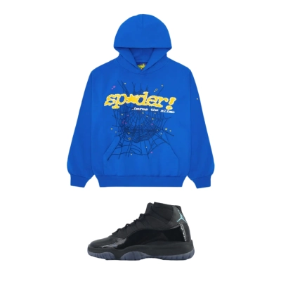 Sp5der TC Hoodie Blue YZ EG911 +PK God Batch Nike Air Jordan 11 Retro 'Gamma Blue' 2025 CT8012-047 01