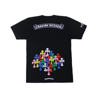 Chrome Hearts Multi Color Cross T-shirt Black_White + Fear of God Essentials Shorts CX58 LC8893 02