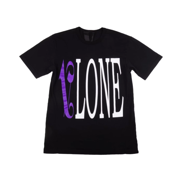 Vlone x Palm Angels T-Shirt Purple_Black + Denim Tears Big Cotton Wreath Shorts #8671 Black_Grey_Purple