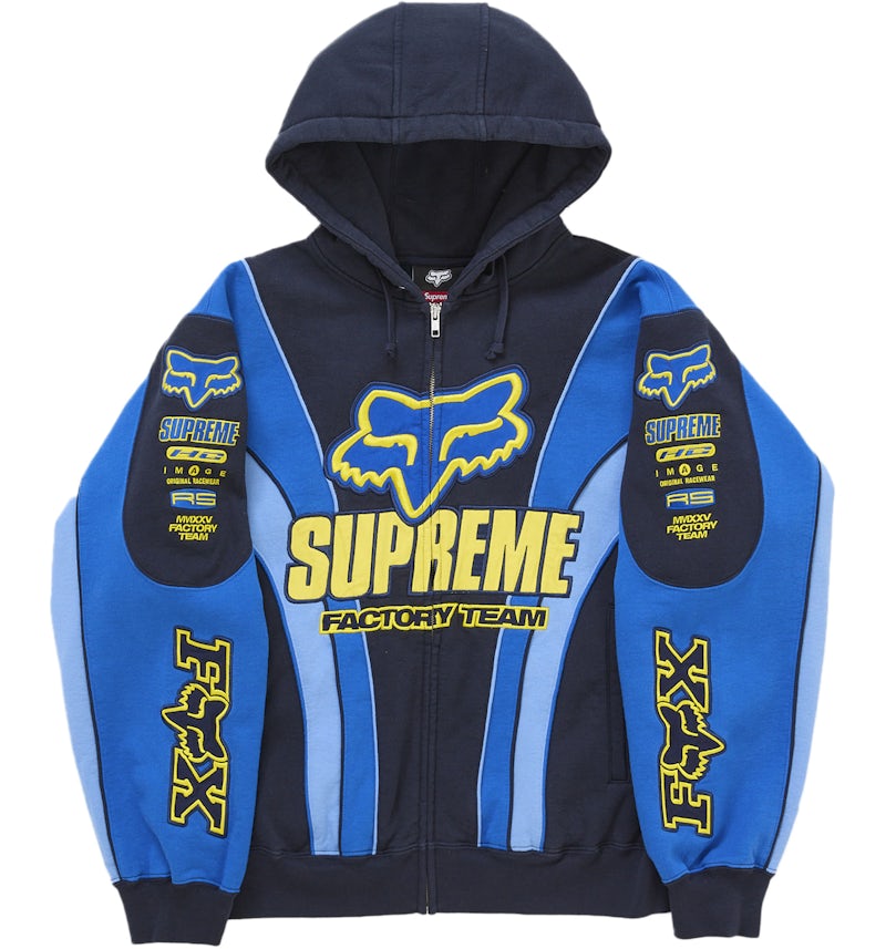 Supreme Fox Racing Zip Up Hooded Sweatshirt