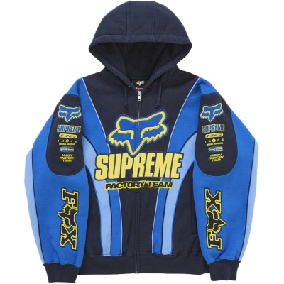 Supreme Fox Racing Zip Up Hooded Sweatshirt 02