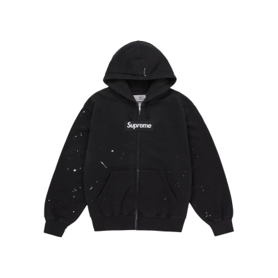 Supreme MM6 Maison Margiela Box Logo Zip Up Hooded Sweatshirt 01