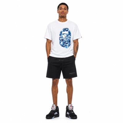 Bape T-Shirt Black_White_Gray_Khaki_Navy Blue EG 1312 + Fear of God Essentials Shorts CX58 LC8893 01