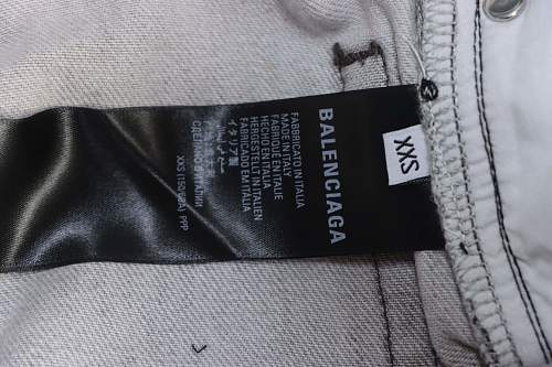 Balenciaga 24FW White Distressed Jeans