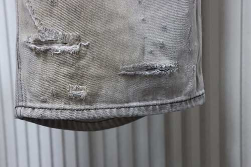 Balenciaga 24FW White Distressed Jeans