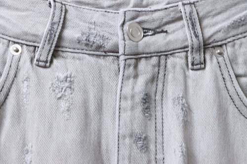 Balenciaga 24FW White Distressed Jeans