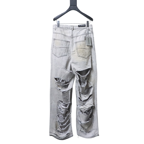 Balenciaga 24FW White Distressed Jeans