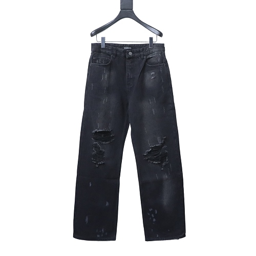 Balenciaga 25FW Distressed Jeans Black