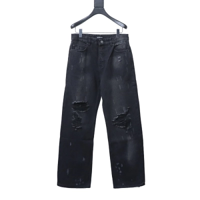 Balenciaga 25FW Distressed Jeans Black 02