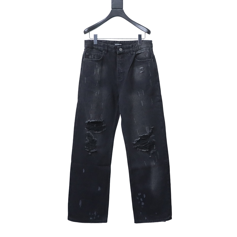 Balenciaga 25FW Distressed Jeans Black