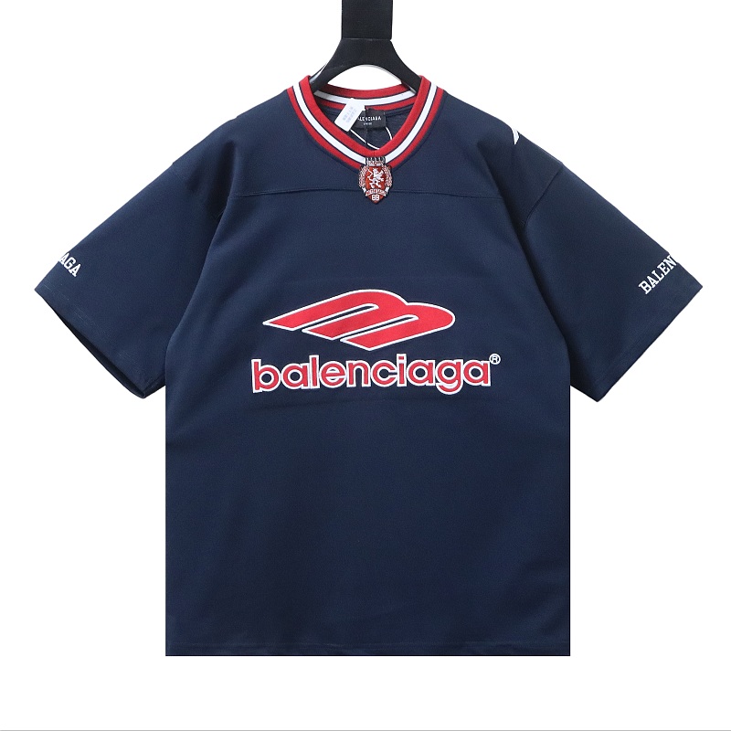 Balenciaga 26ss 3M Embroidered Manchester United Logo Short-Sleeve T-Shirt