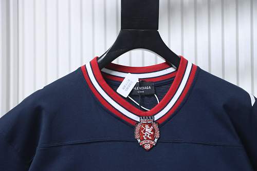 Balenciaga 26ss 3M Embroidered Manchester United Logo Short-Sleeve T-Shirt