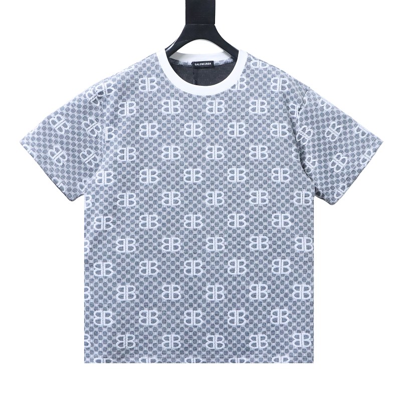 Balenciaga 26ss All-over BB Monogram Jacquard Short-sleeved Shirt