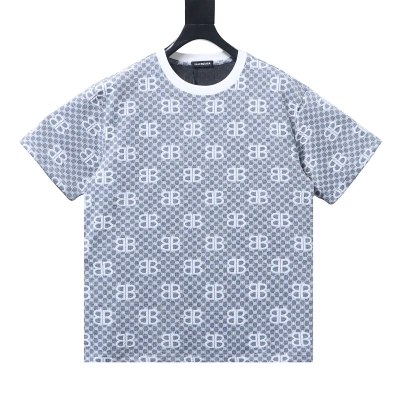 Balenciaga 26ss All-over BB Monogram Jacquard Short-sleeved Shirt 01