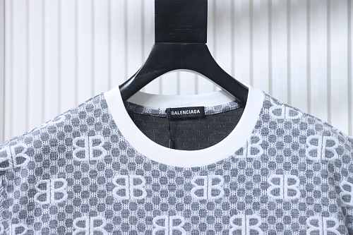 Balenciaga 26ss All-over BB Monogram Jacquard Short-sleeved Shirt