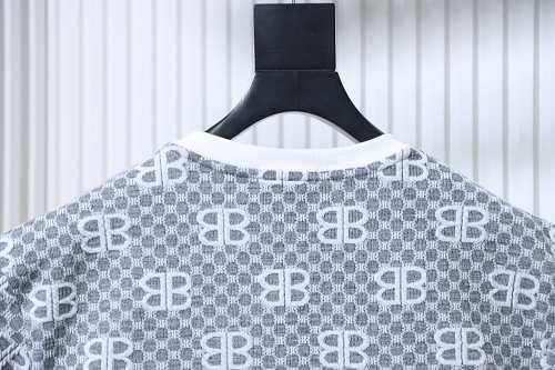 Balenciaga 26ss All-over BB Monogram Jacquard Short-sleeved Shirt