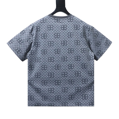 Balenciaga 26ss All-over BB Monogram Jacquard Short-sleeved Shirt