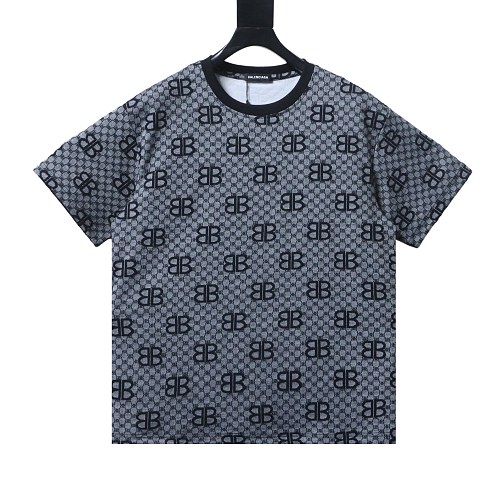 Balenciaga 26ss All-over BB Monogram Jacquard Short-sleeved Shirt