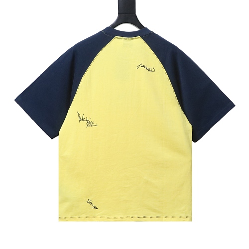 Balenciaga 26ss Signature Letter Print Patchwork Short-Sleeve T-Shirt