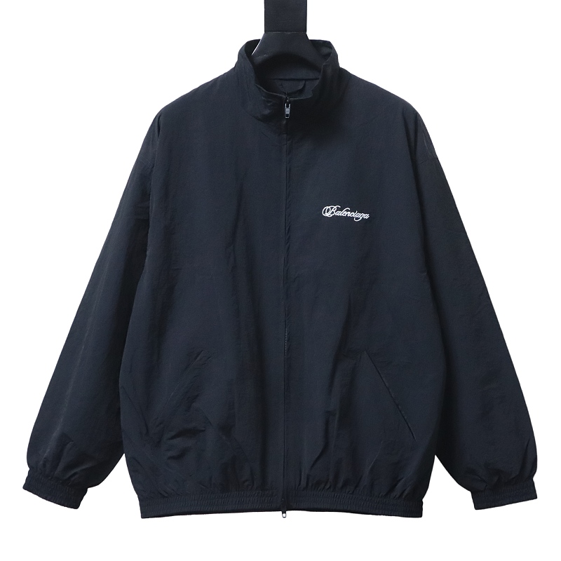 Balenciaga BLCG 26SS Cursive Signature Embroidered Tracksuit Jacket