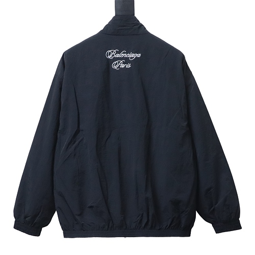 Balenciaga BLCG 26SS Cursive Signature Embroidered Tracksuit Jacket