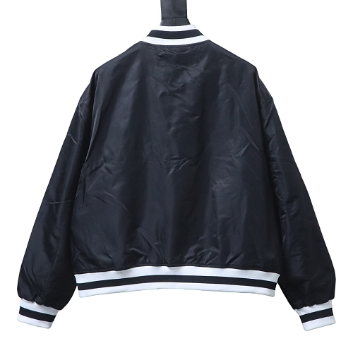 Balenciaga BLCG 26SS NBA Collaboration Embroidered Baseball Flight Jacket