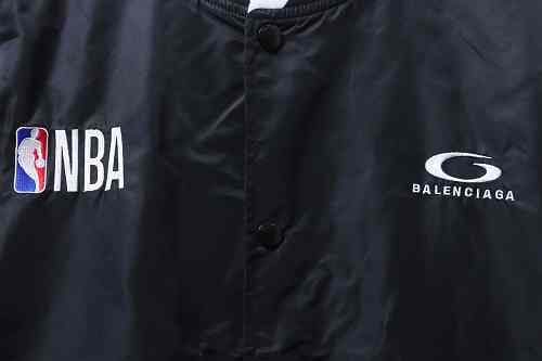 Balenciaga BLCG 26SS NBA Collaboration Embroidered Baseball Flight Jacket