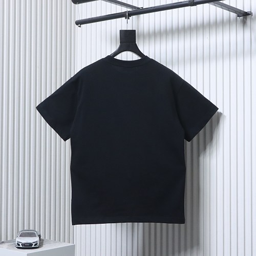 Balenciaga Blue Circular Print Letter Short-Sleeve T-Shirt