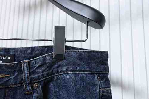 Balenciaga 25ss Retro Washed Blue Flared Pants
